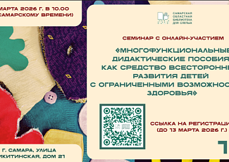 Семинар с онлайн-участием «Многофункциональные дидактические пособия как средство всестороннего развития детей с ограниченными возможностями»  (18+)